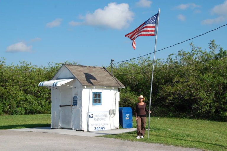 Haus mit Amerika Flagge